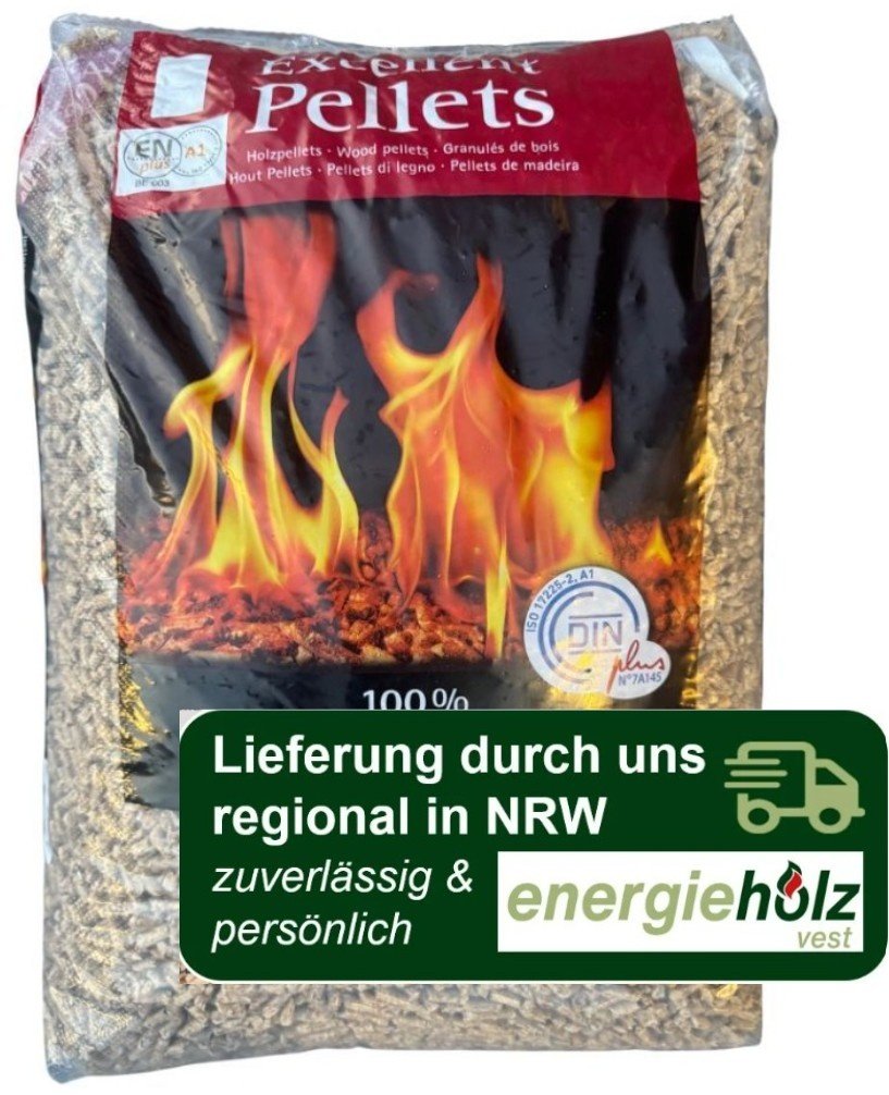 Premium Holzpellets auf Palette