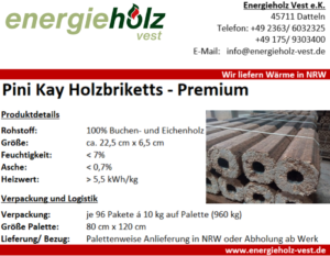 Pini Kay Holzbriketts – Premium