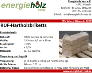 RUF – Hartholzbriketts – Premium