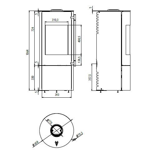 Kaminofen Haas und Sohn LURE 5,5 kW – Bild 3