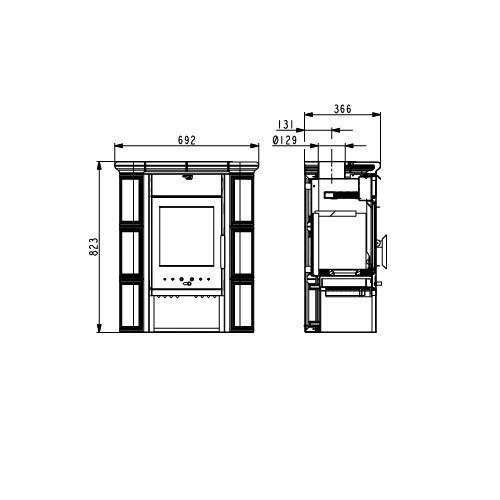 Kaminofen Haas und Sohn TIROL C 6 kW – Bild 4