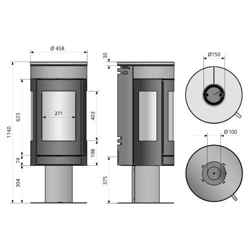 Kaminofen Justus Meva 5,5 kW – Bild 6