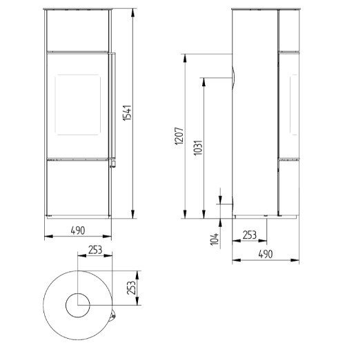 Kaminofen Jydepejsen Omega Core 7 kW – Bild 3