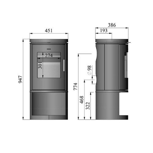 Kaminofen Morsoe 6143 | 5,9 kW mit Holzfach – Bild 4
