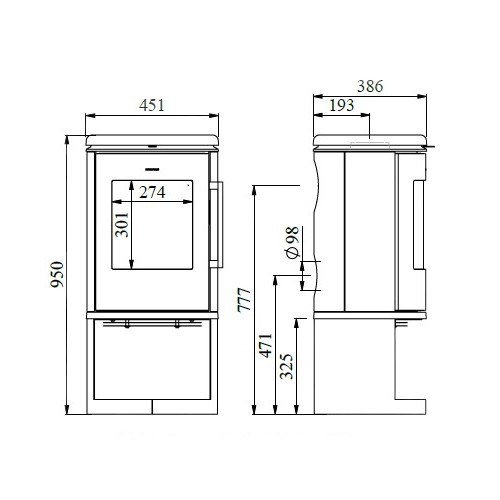 Kaminofen Morsoe 6843 | 5,9 kW mit Holzfach – Bild 5