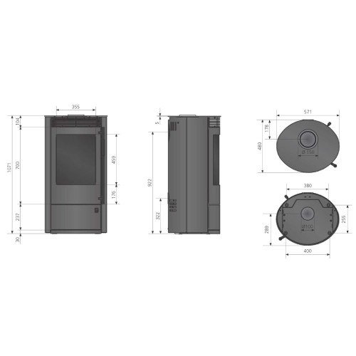 Kaminofen Oranier Arktis 7 | 2.0 pureBLACK 7 kW – Bild 3