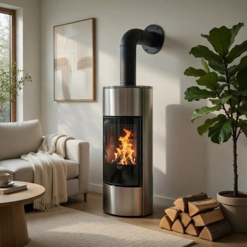 Kaminofen Spartherm Senso M H2O perle 7,9 kW mit Schwarz Schamotte – Bild 2