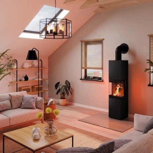 Kaminofen Spartherm Trico L steel 6 kW – Bild 2