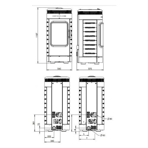Pelletofen Austroflamm Ella 7 kW – Bild 4