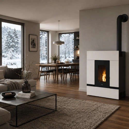Pelletofen Cadel Mithos Plus 14 Up-Twin 14 kW – Bild 2