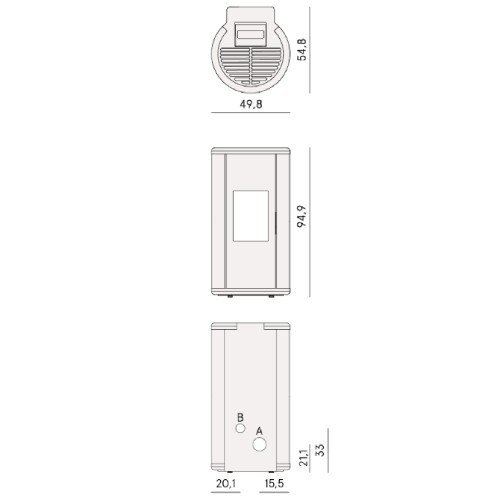 Pelletofen Cadel Sound 7 Ps 7 kW – Bild 3