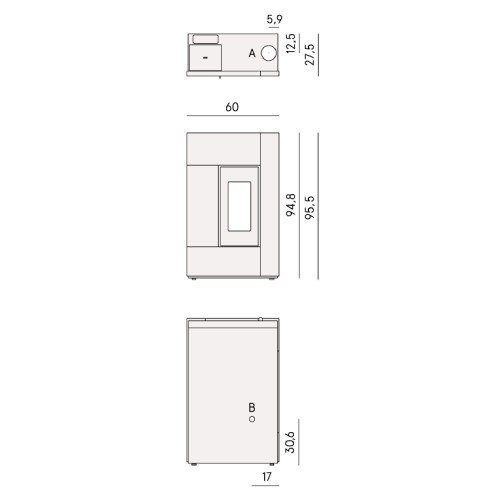 Pelletofen Cadel Spirit 5 Up 5,2 kW – Bild 3