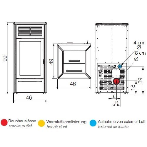 Pelletofen Edilkamin Nara 7 Evo 6,9 kW – Bild 3