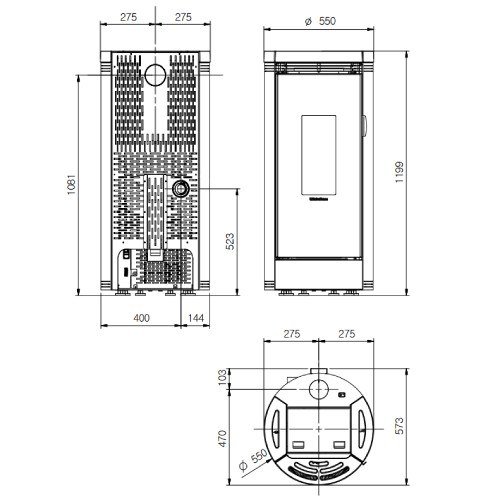 Pelletofen La Nordica Extraflame Debby Evo 9 kW – Bild 3