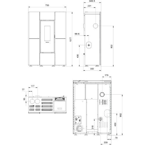 Pelletofen La Nordica Extraflame Marilena Plus Petra 5.0.16 | 8 kW – Bild 3