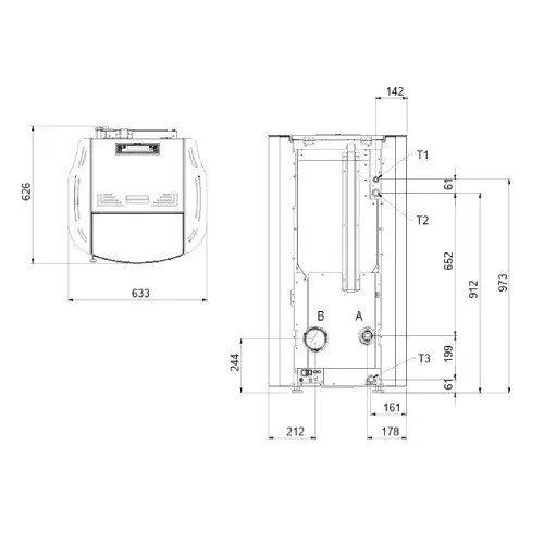 Pelletofen La Nordica Extraflame Raffaella Idro H15 5.0.16 | 19 kW wasserführend – Bild 4