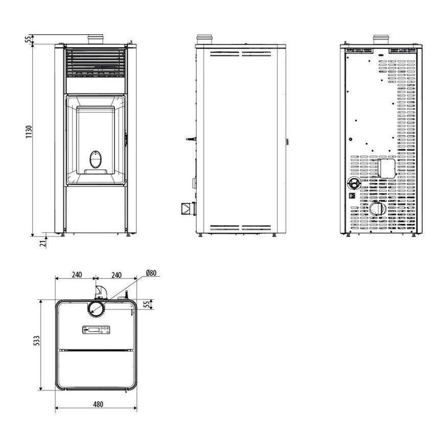 Pelletofen MCZ TEIA Comfort Air 10 UP! S2 10 kW – Bild 5