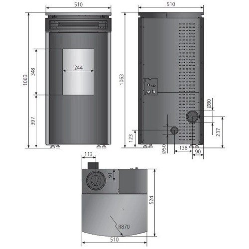 Pelletofen Oranier Neta 8 kW – Bild 3