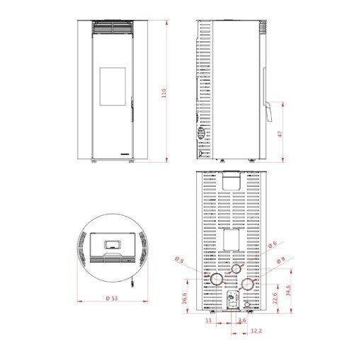 Pelletofen Palazzetti Ecofire Emily TC 6 kW – Bild 3