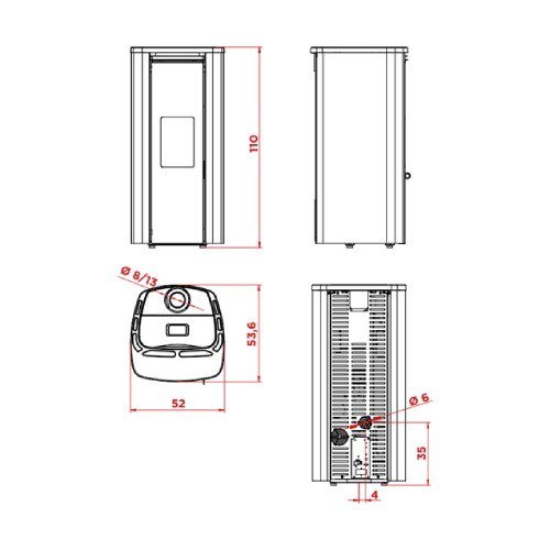 Pelletofen Palazzetti Ecofire Theo TC US 9 kW – Bild 3